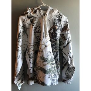UNISEX Cabela’s White ZONZ Camo Hoodie Sweatshirt